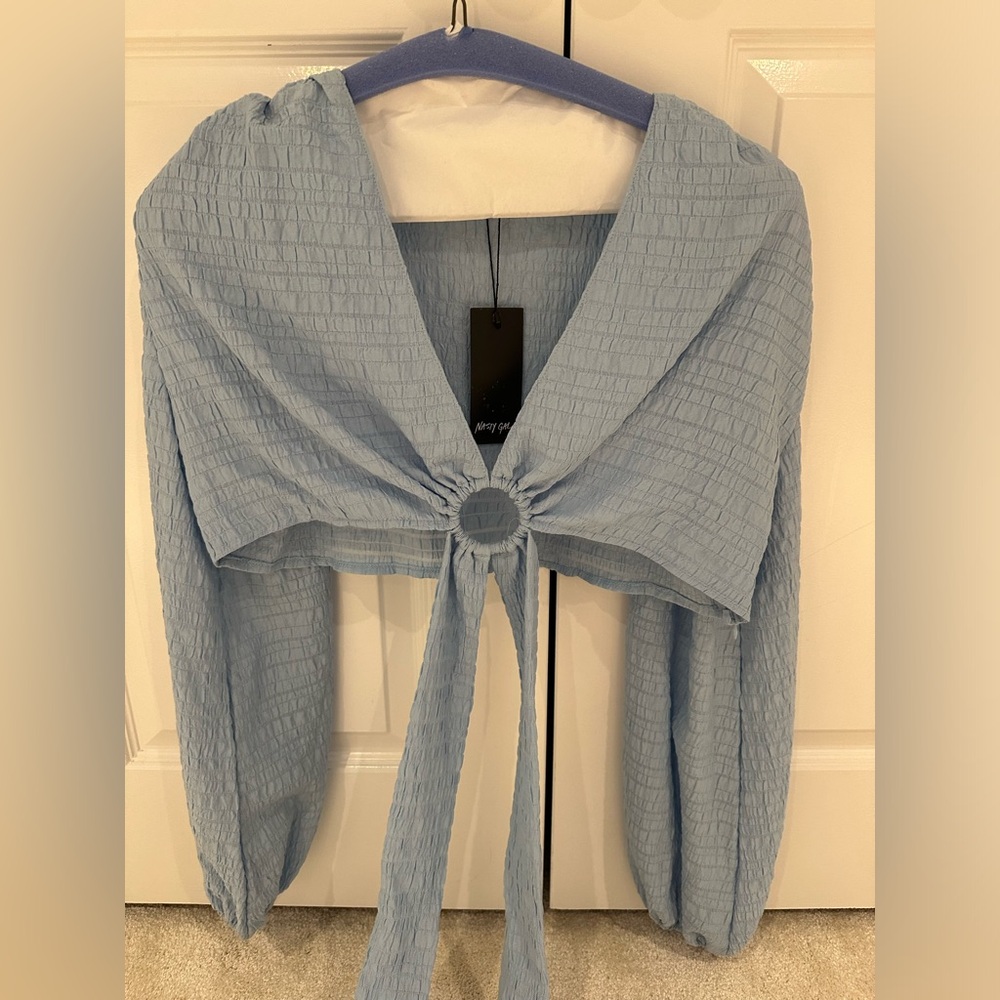 Nasty gal blue crop top!